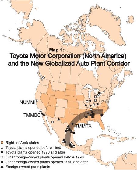 Nissan plant locations usa