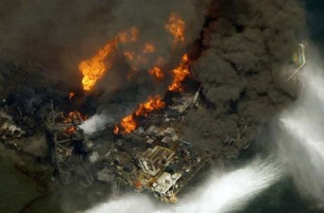 oil rig explosion. The explosion at the Deepwater