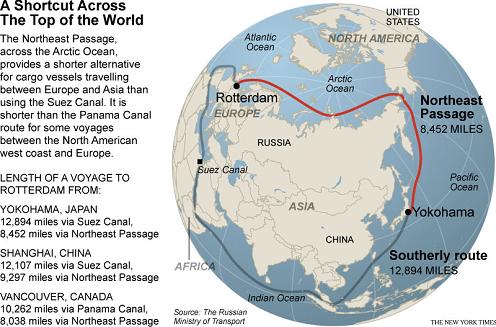 Global Warming Creates Benefit of Arctic Shipping Shortcut ...